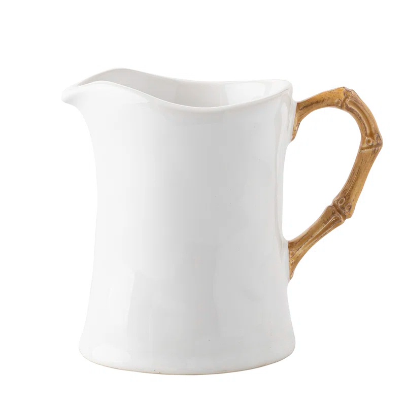 Juliska Bamboo Creamer - Natural/White