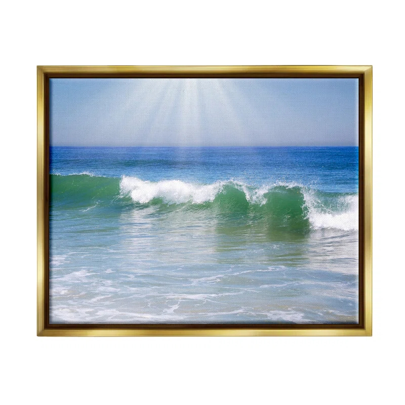 Stupell Industries " Rolling Ocean Waves Photography " by Graffi*Tee Studios