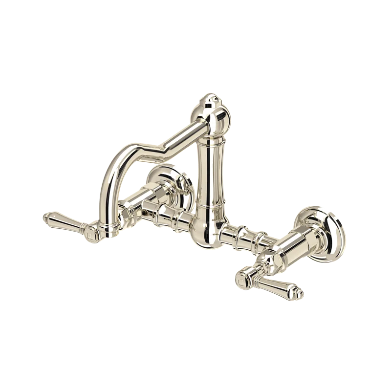 Acqui Wall Mount Bridge Kitchen Faucet With Column Spout
