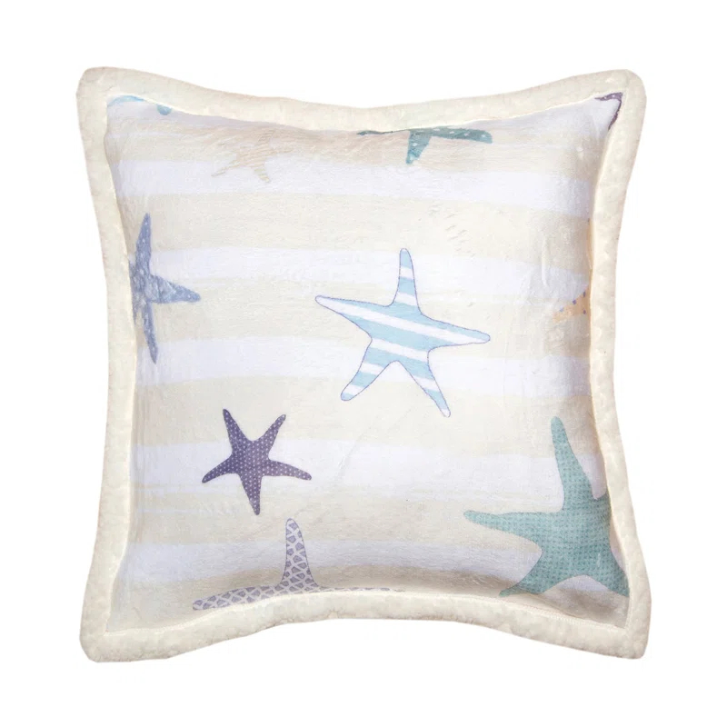 Carstens Inc. Striped Sherpa Throw Pillow