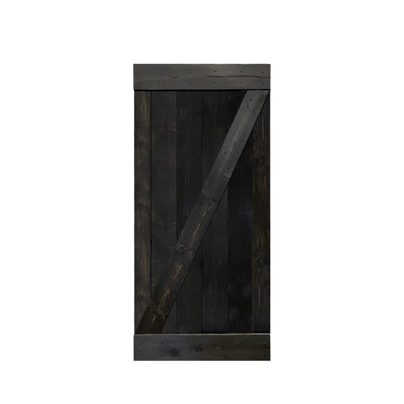 Calhome 84'' Solid Wood Paneled Painted Barn Door