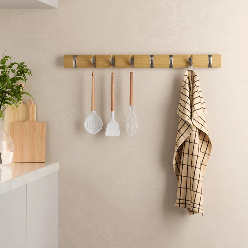 Flip 8 - Hook Solid Wood Coat Rack