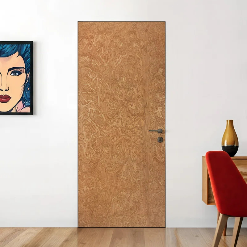 Calhome Walnut Smooth Flush Hollow Core Veneer Composite Interior Door Slab