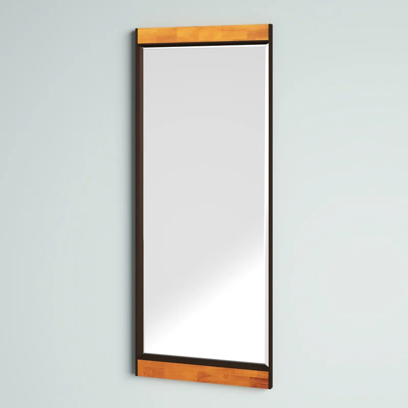 Mercury Row® Cliveden Rectangular Wood & Metal Industrial Floor Mirror