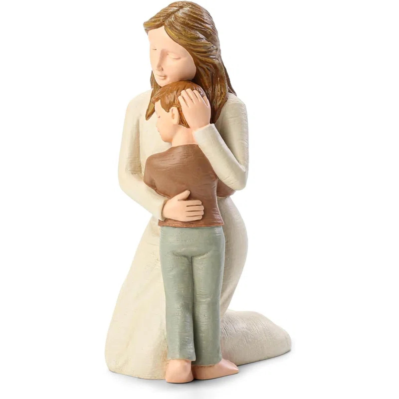 ToccoLeggero Mother And Son Figurines, Sculpted Hand-Painted Mom And Son Statues Gifts For Mother’S Day Anniversary Birthday | Wayfair