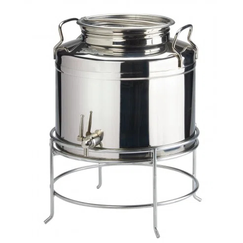 Cal-Mil Stainless Steel 3 Gallon Beverage Dispenser with Wire Stand