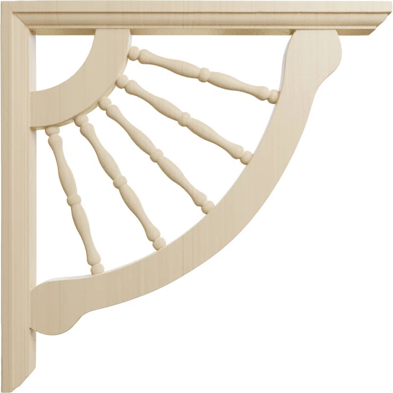 Ekena Millwork Crendon 12'' H x 1.50'' W x 12'' D Wood Bracket / Corbel