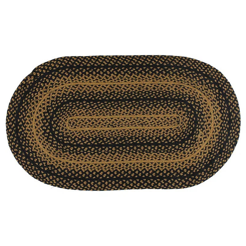 IHF Home Decor Ebony Black/Grey Area Rug