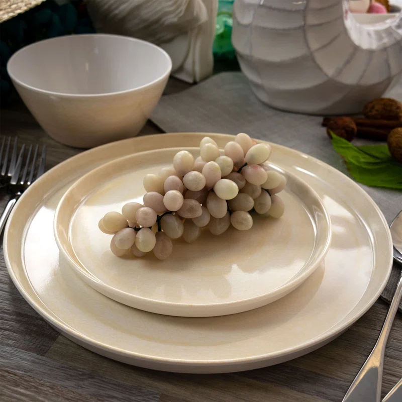 12 Piece Melamine Dinnerware Set - Service for 4