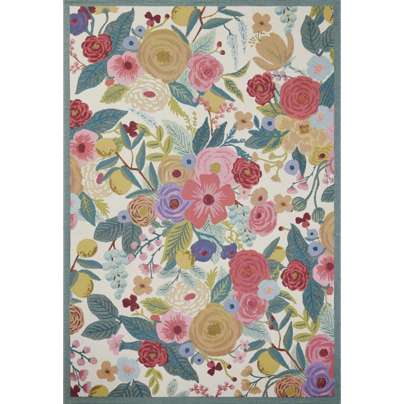 Rifle Paper Co. x Loloi Perennial Rose / Multi Indoor / Outdoor Area Rug