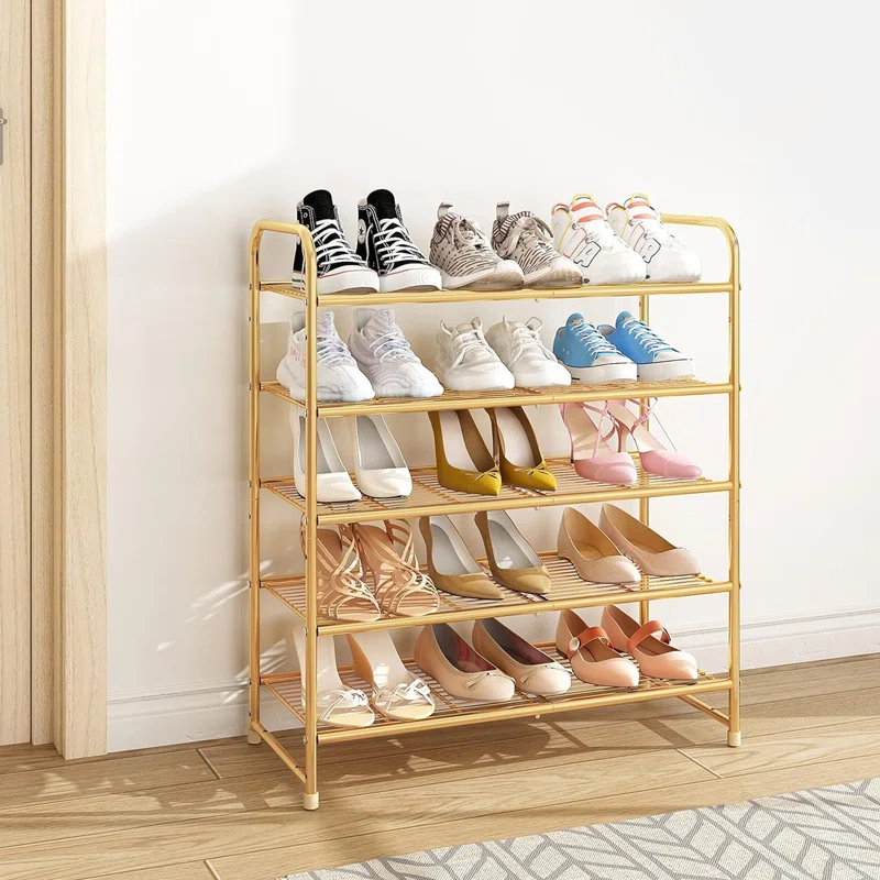 Rebrilliant 5-Tier Stackable Shoe Rack, Expandable & Adjustable Shoe Organizer Storage Shelf