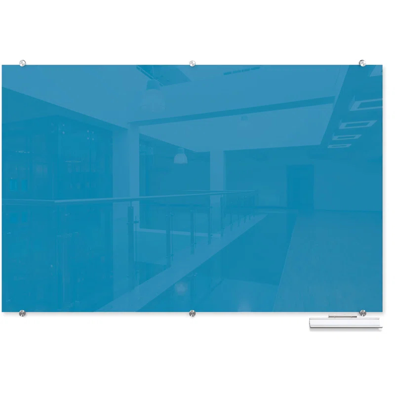 MooreCo Visionary Magnetic Wall Mounted Glass Dry Erase Board