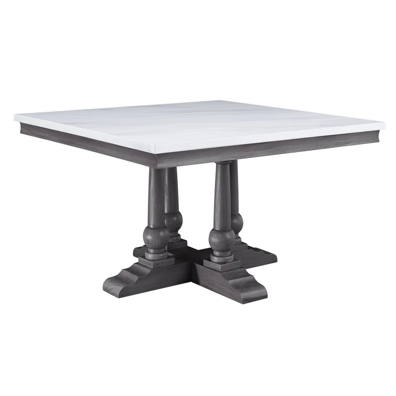 Faux Marble Top Dining Table