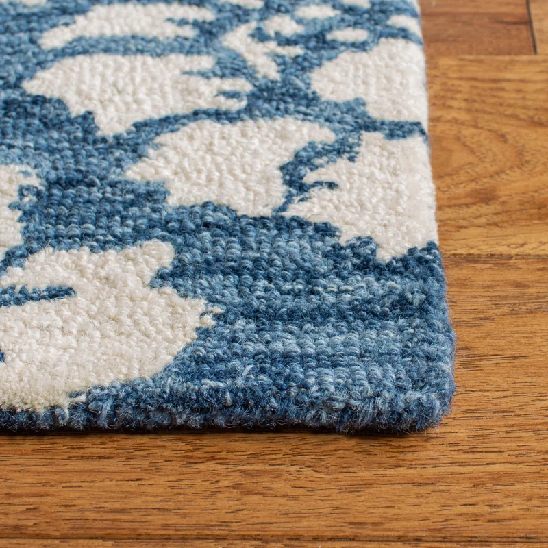 Fleur De Lis Living Spillers Hand Tufted Wool And Cotton With Latex Ikat Rug