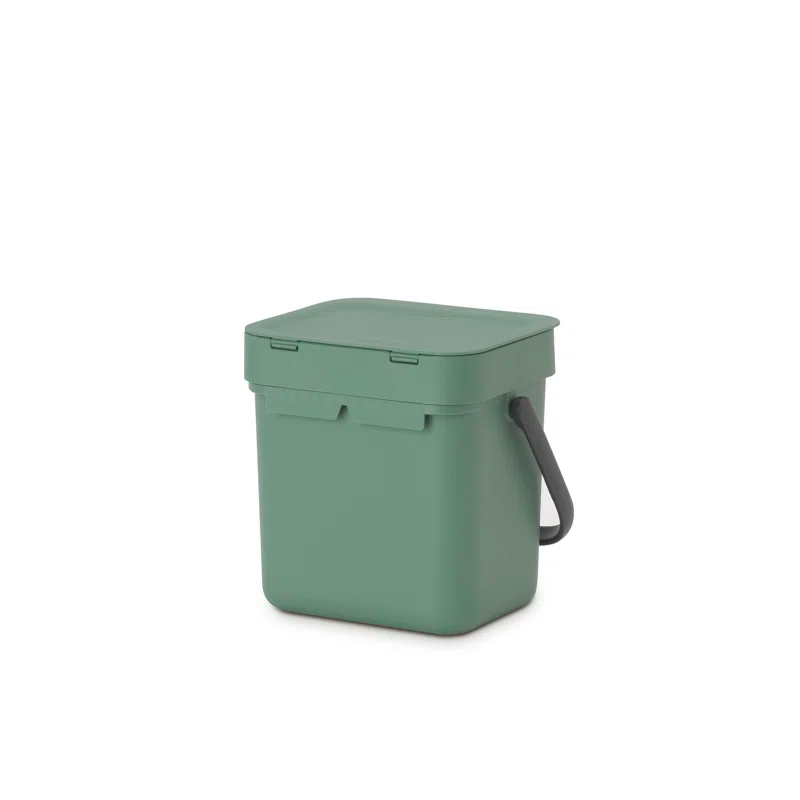 Brabantia Sort & Go 0.8 Gallon Plastic Odor Resistant Indoor Kitchen Composter