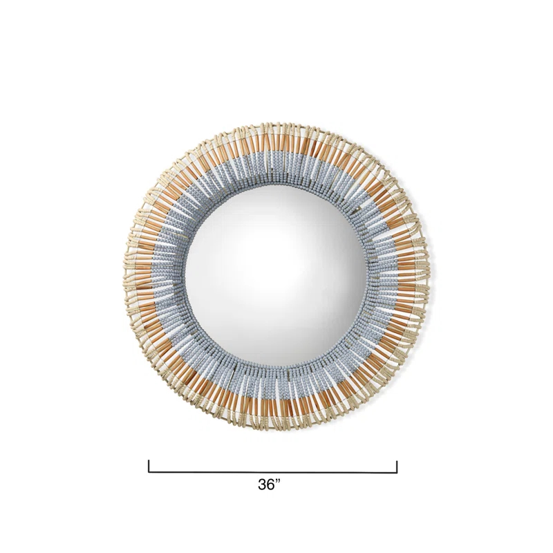 Jamie Young Company Native Solid Wood Round Wall Mirror