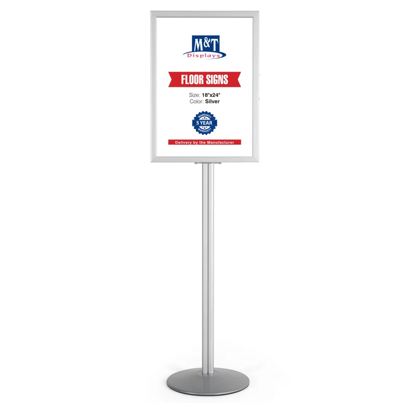 MT Displays Aluminum Pedestal Sign Holder Stand