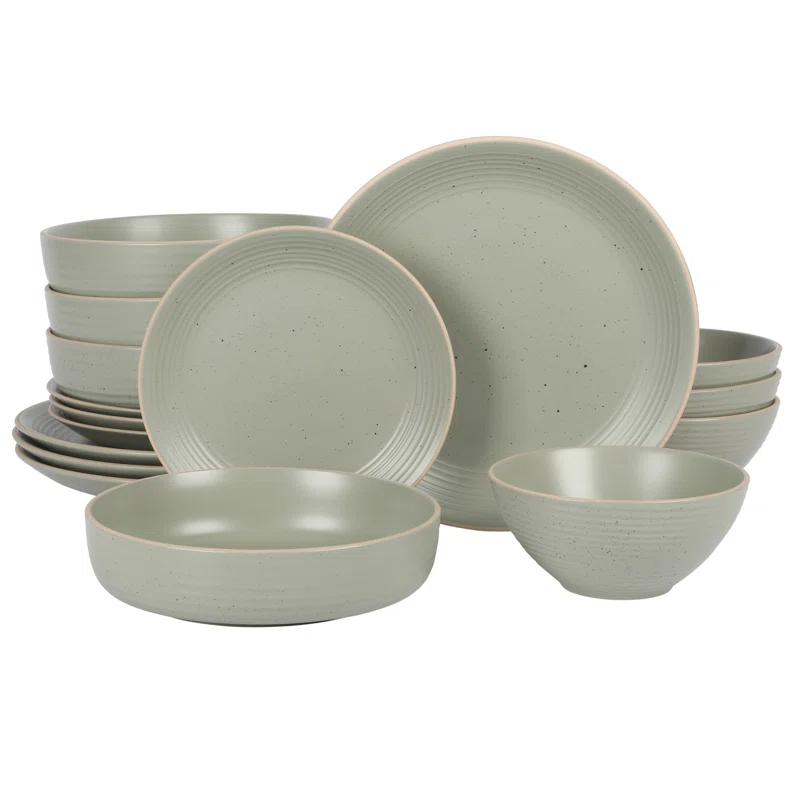 Gibson Home Stoneware Dinnerware Set - Service for 4