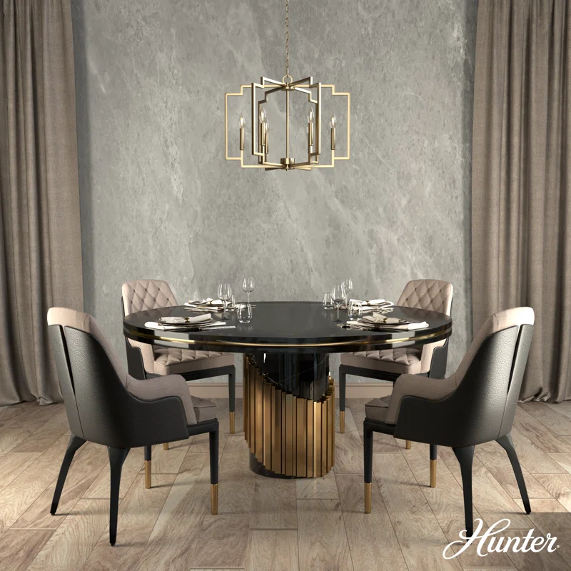 Hunter 30 Inch Zoanne 6 Light Chandelier Ceiling Light Fixture