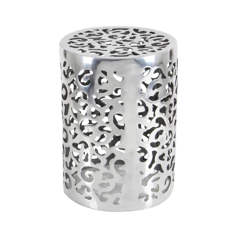 World Menagerie Alesia Aluminum Accent Stool