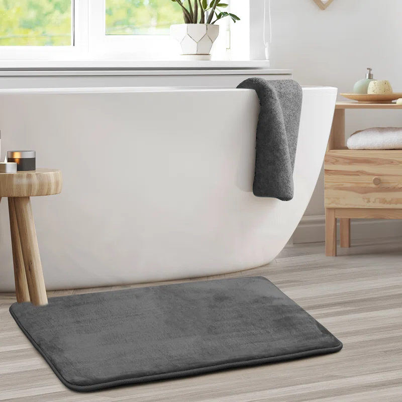 Clara Clark Ultra Soft and Absorbent Memory Foam Bath Rug Set with Non-Slip Backing