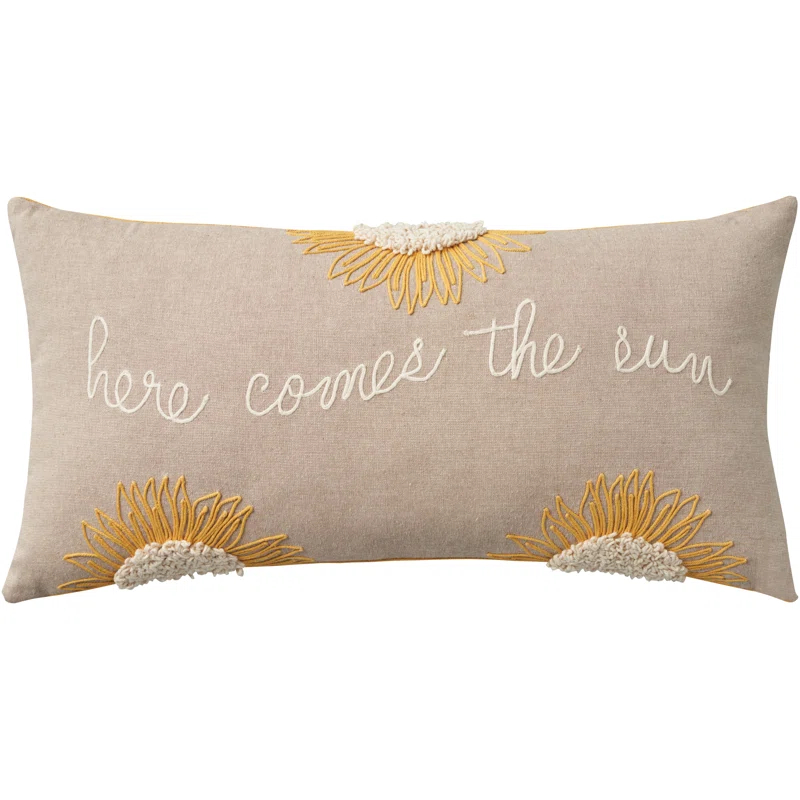 Mina Victory Embroidered Cotton Reversible Pillow Cover