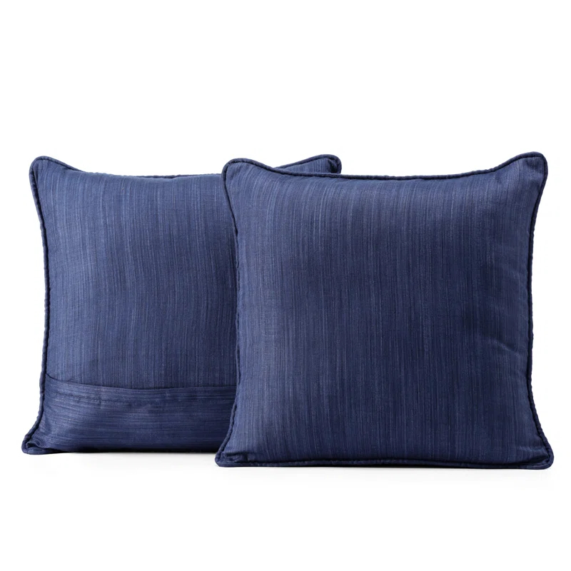 Exclusive Fabrics & Furnishings Faux Silk Throw Pillow Covers - Decorative Pillow Covers (Set of 2)