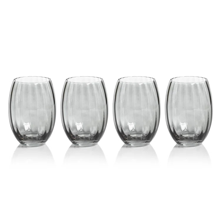 Malden Optic Stemless All-Purpose Glasses, Set of 4 (Set of 4)