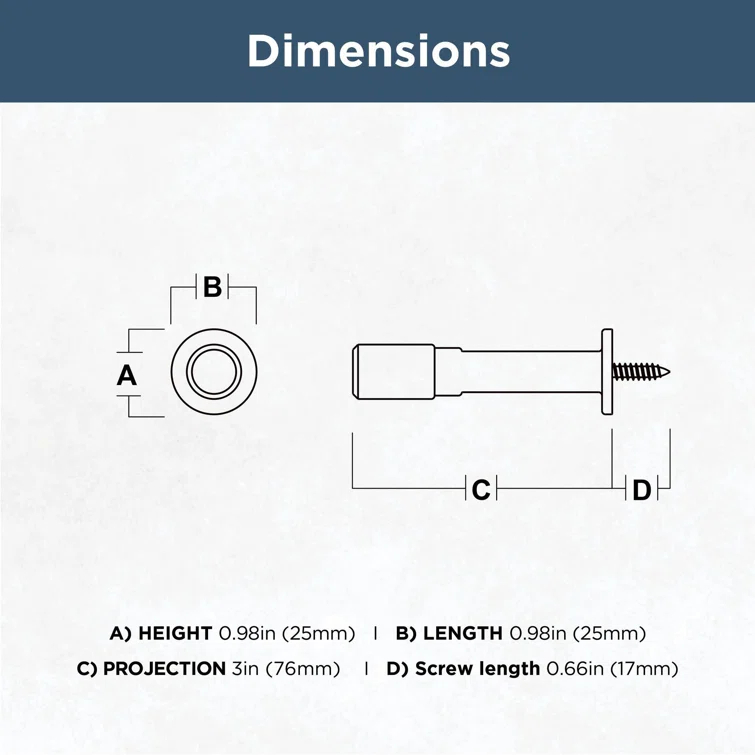 Franklin Brass Bar 3 in. (76 mm) Solid Door Stop (Set of 5)