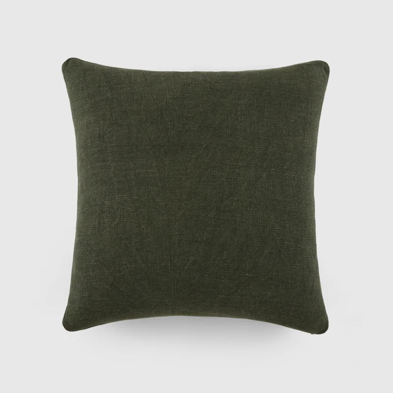 Solid Cotton Throw Pillow