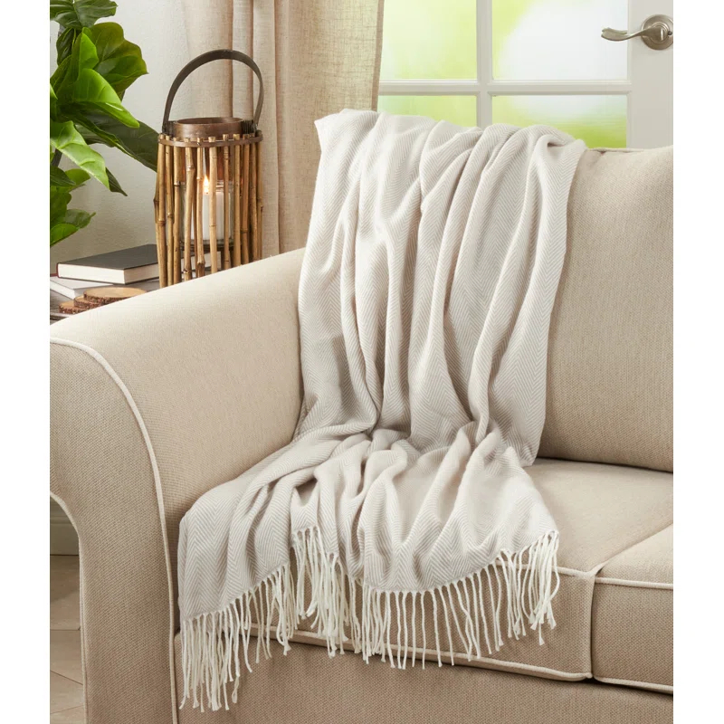 Saro Sevan Collection Hand Woven Throw Blanket