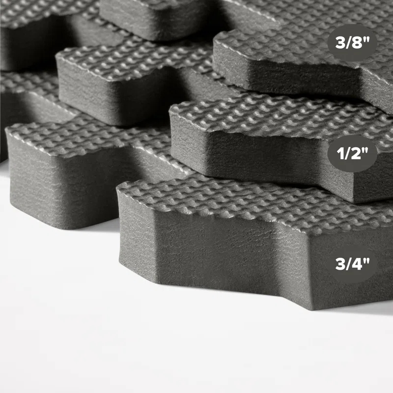 1/2" Thick Multipurpose Foam Floor Tiles 24 Square Feet (6 Tiles)