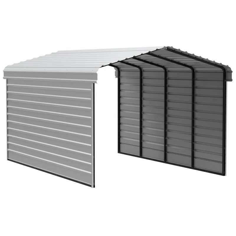 Arrow Arrow Steel Carport with 2 Side Wall Kits, 12x20x09