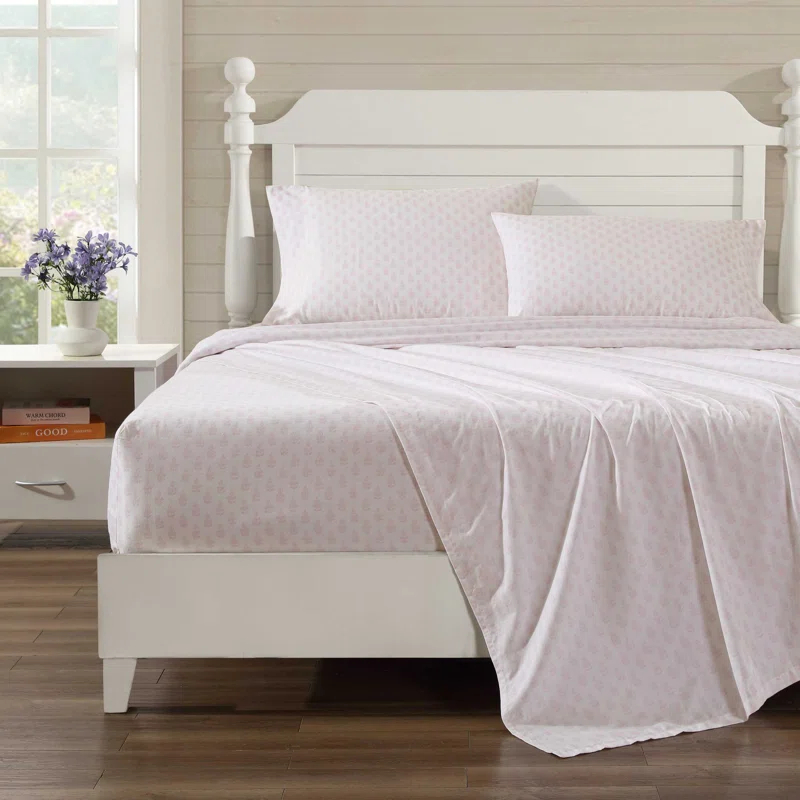 Laura Ashley Laura Ashley Printed Cotton Percale Sheet Set