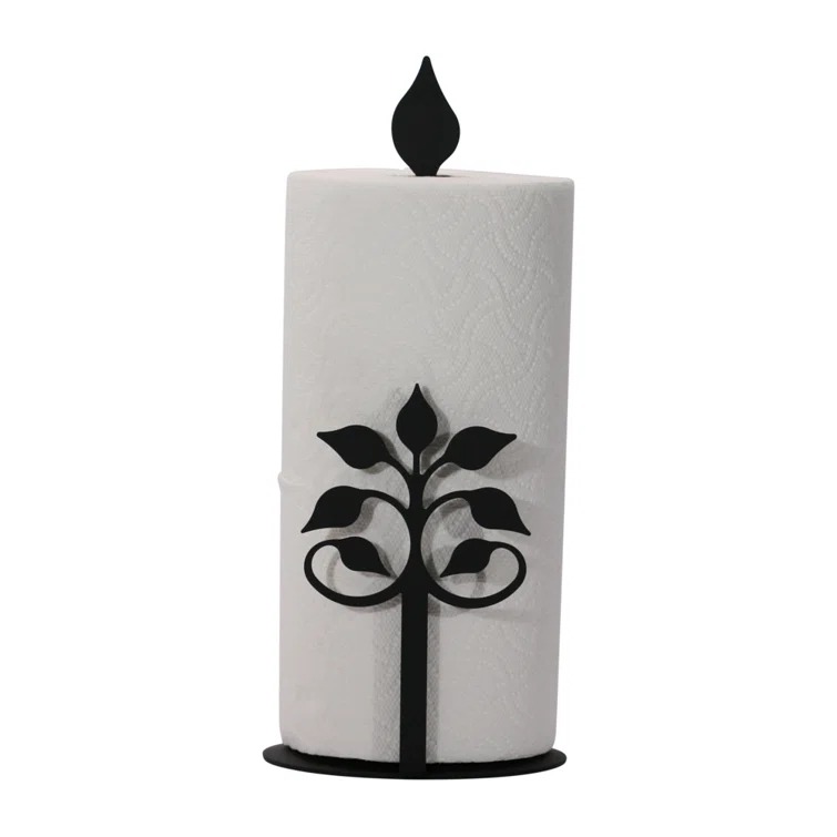 Village Wrought Iron PT-C-109 Paper Towel Holder - Leaf Fan