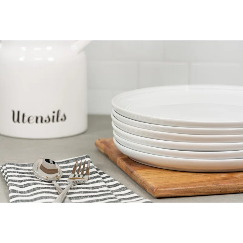 Ten Strawberry Street Double Line 10.5" Dinner Plate (Set of 6)
