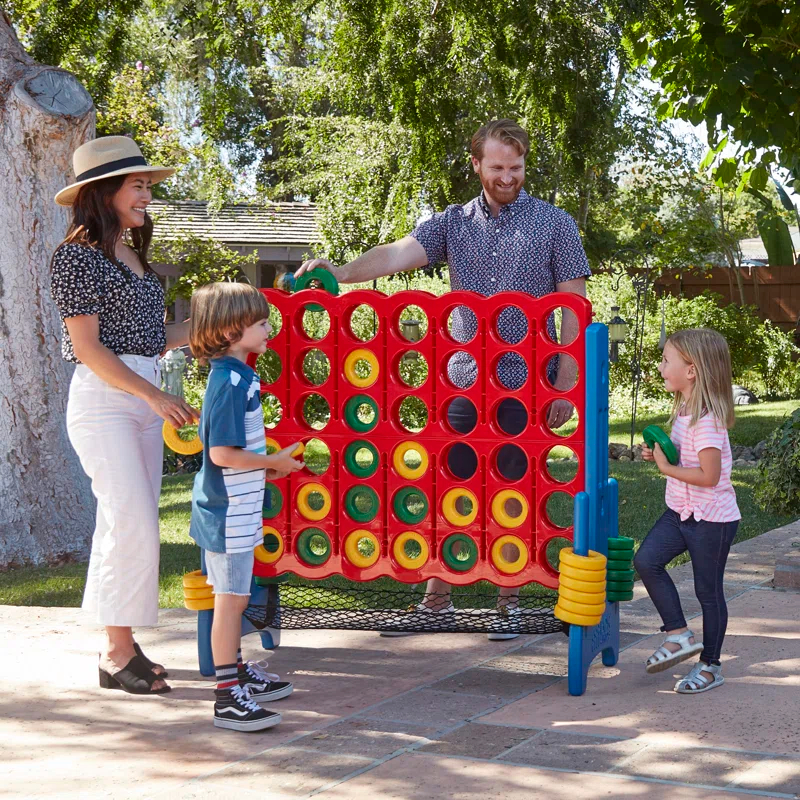 ECR4Kids ECR4Kids Jumbo 4-To-Score with Mesh Net and Carry Bag, Giant Game, Assorted