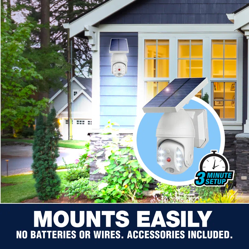 Bell + Howell LED Solar Powered Outdoor Security Spotlight with Motion Sensor