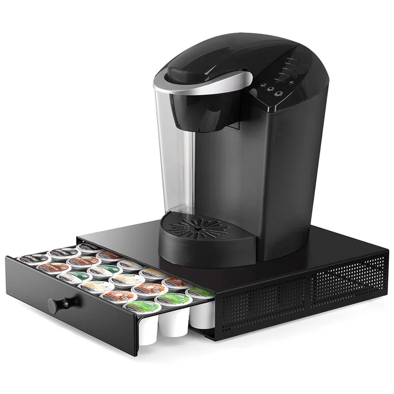 TUHOME FURNITURE LLC K-Cup Holder Coffee Pod Organizer Compatible With Keurig Accessories Holds 36 Coffee Pods, Black