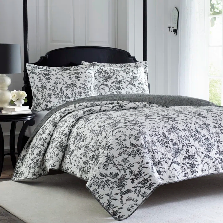 Laura Ashley Amberley Reversible Cotton Quilt Set