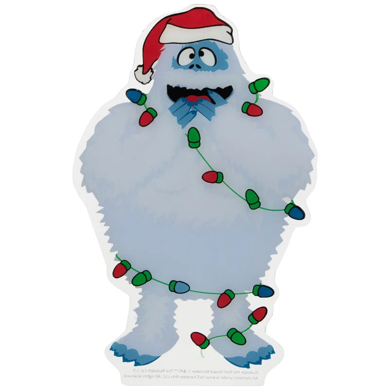 Northlight Seasonal Bumble Wrapped In Lights Double Sided Christmas Window Cling Decoration