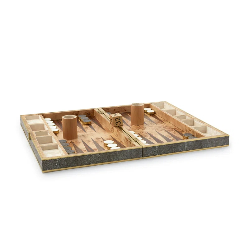 AERIN 21.4'' L Manufactured Wood Backgammon Game Set