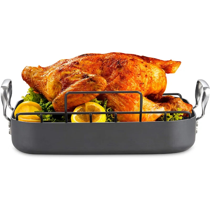 Cooks Standard Cooks Standard 18'' Non-Stick Hard-Anodized Aluminum Roasting Pan with Rack