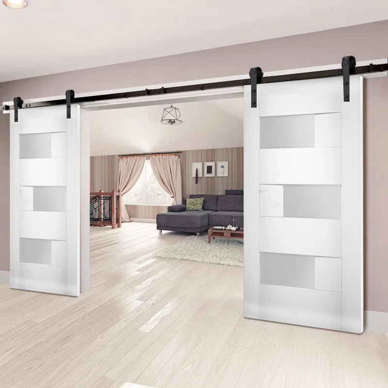 VDomDoors Sete Frosted Glass Standard White Door Slab