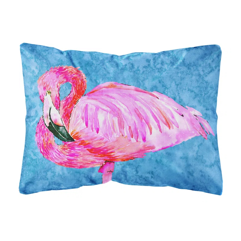 Caroline's Treasures Flamingo Indoor/Outdoor Throw Pillow