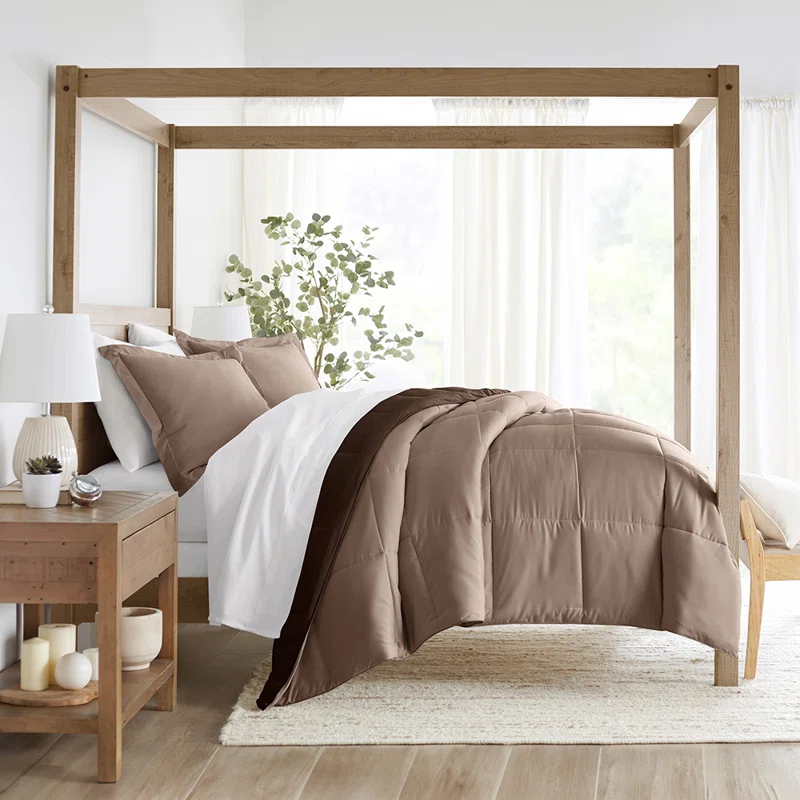 Reversible Down-Alternative Comforter Bedding Set