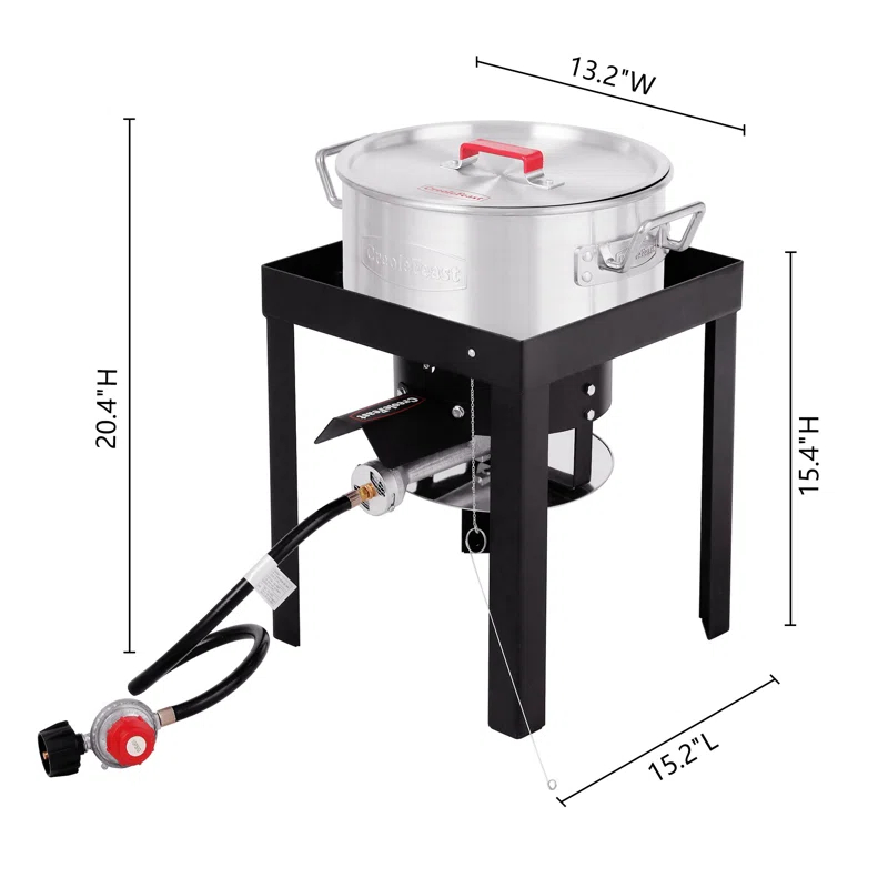 Creole Feast Creole Feast Premium Aluminum 30 Qt. Turkey Fryer And 10 Qt. Fish Fryer Boiler Steamer Set