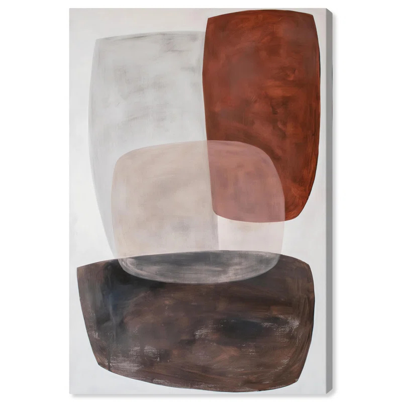 Art Remedy Dynamic Triangles Canvas Earthy Abstract Art by Art Remedy
