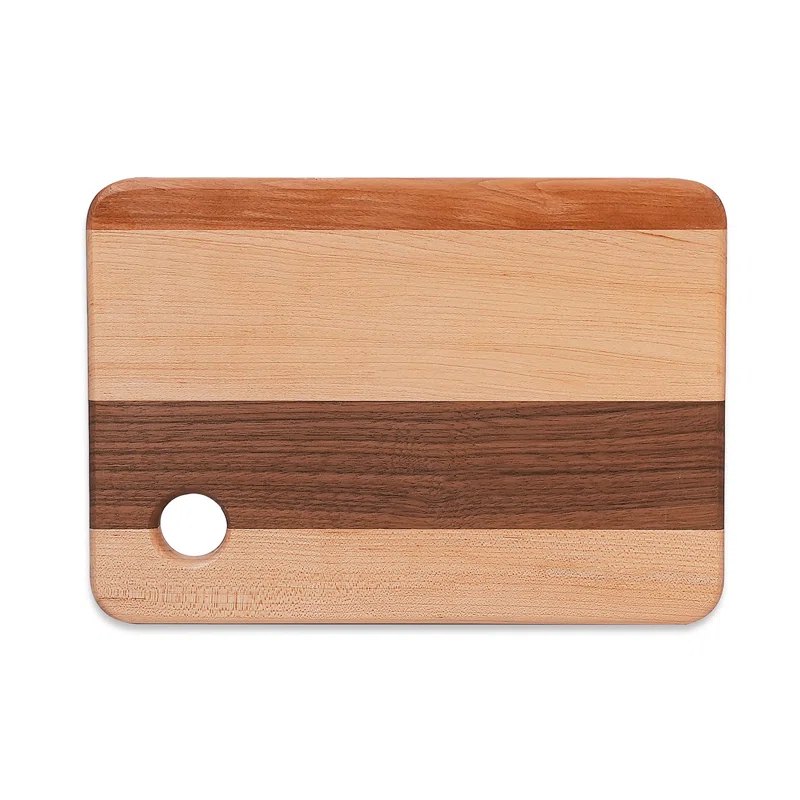CONSDAN CONSDAN Mixed Hardwood Cutting Board, Food-Safe Kitchen Chopping Board for Meat, Vegetables, Fruits