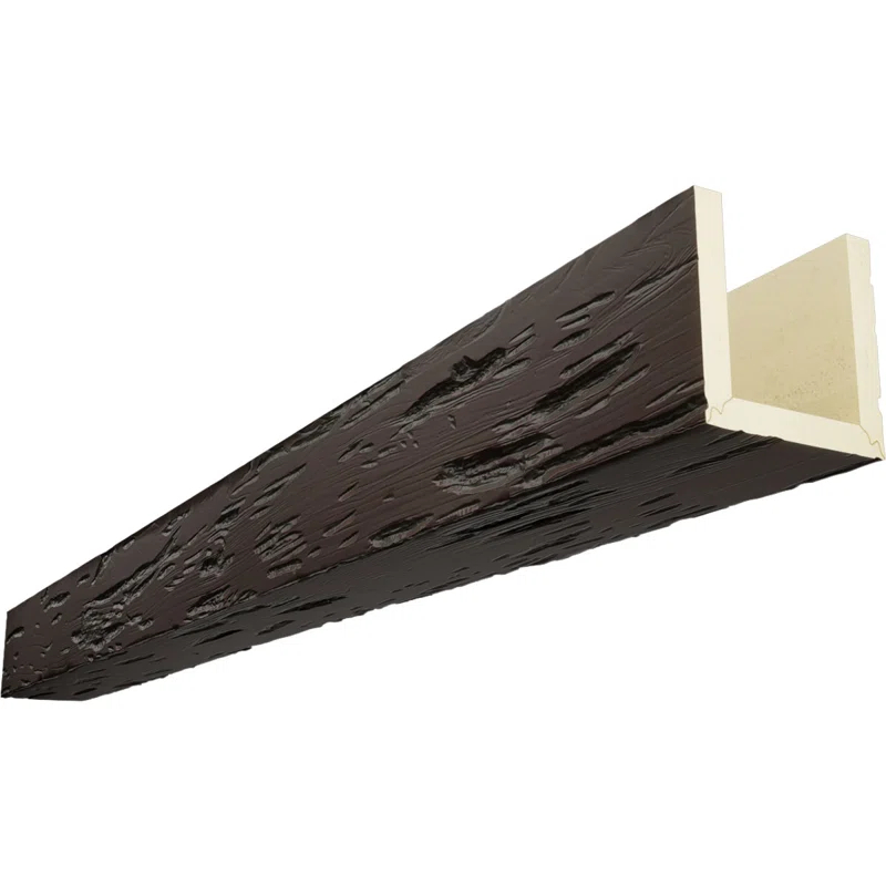 Ekena Millwork Pecky Cypress Endurathane Faux Wood 3-Sided Ceiling Beam (U-beam)